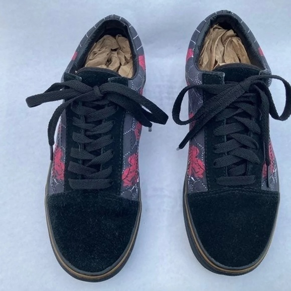 Vans Old School Roses/ Skeleton Stems/ Spiderwebs - Picture 6 of 9